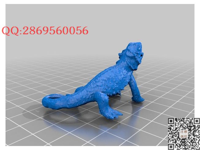 蜥蜴2_STL圆雕图立体模型3d打印核雕精雕图浮雕图