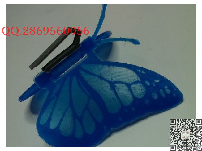 蝴蝶夹_STL圆雕图立体模型3d打印核雕精雕图浮雕图