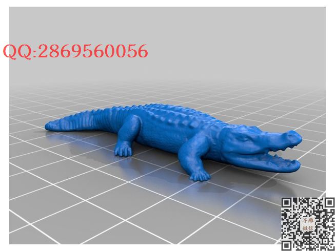 鳄鱼_STL圆雕图立体模型3d打印核雕精雕图浮雕图