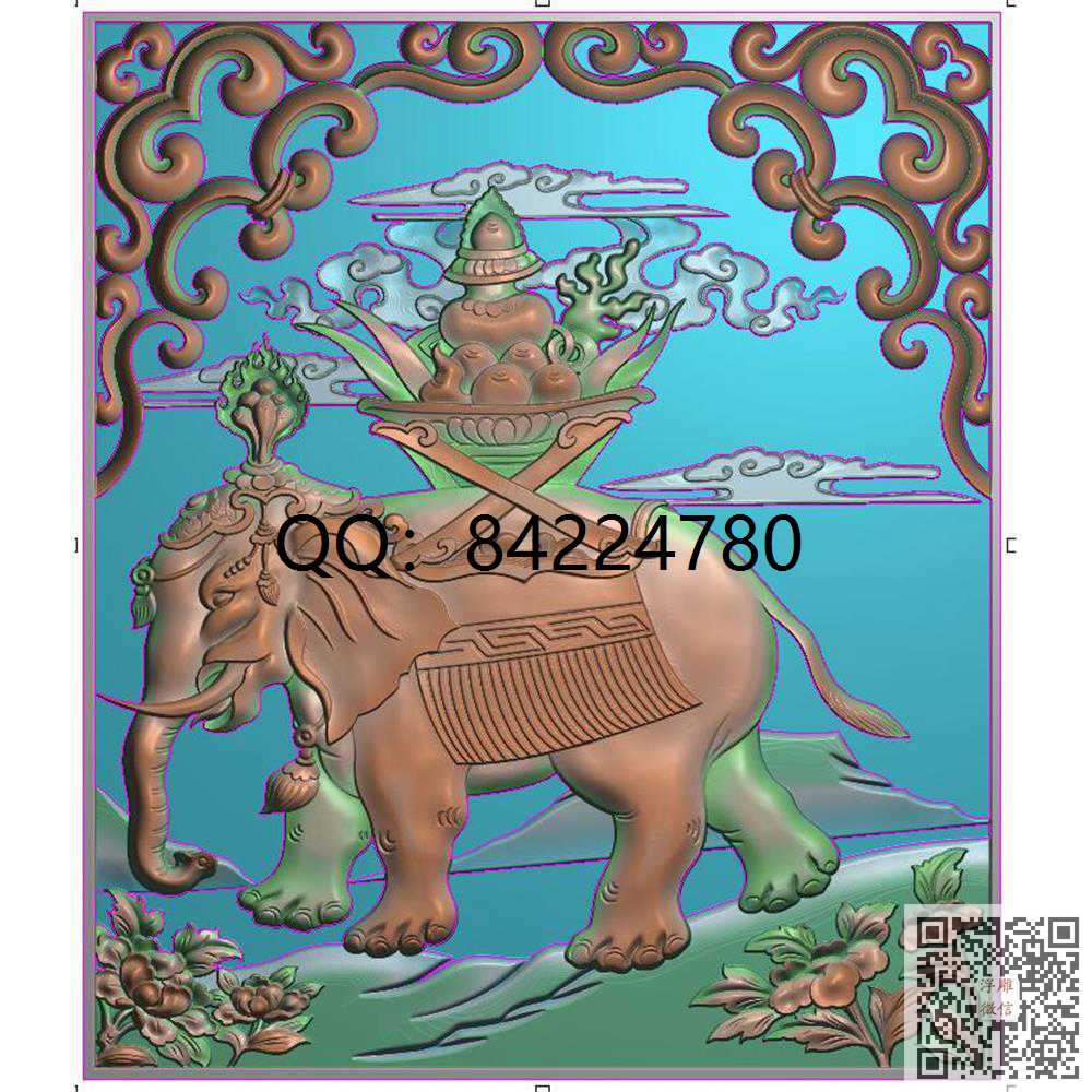 藏式象342-398_藏式图古建图精雕图浮雕图