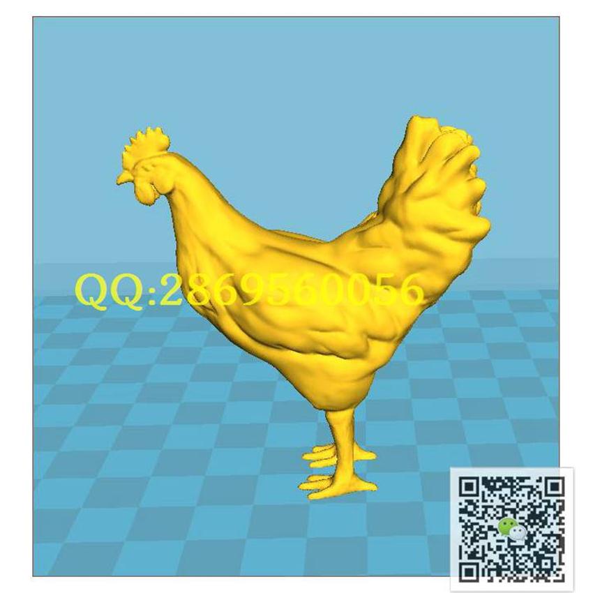 金鸡STL_STL圆雕图3d打印三维立体模型公鸡精雕图浮雕图