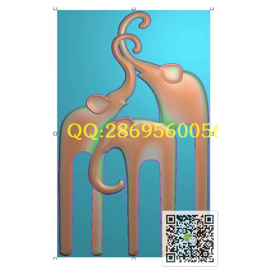 X150象295-480_吉祥动物瑞兽大象装饰精雕图浮雕图