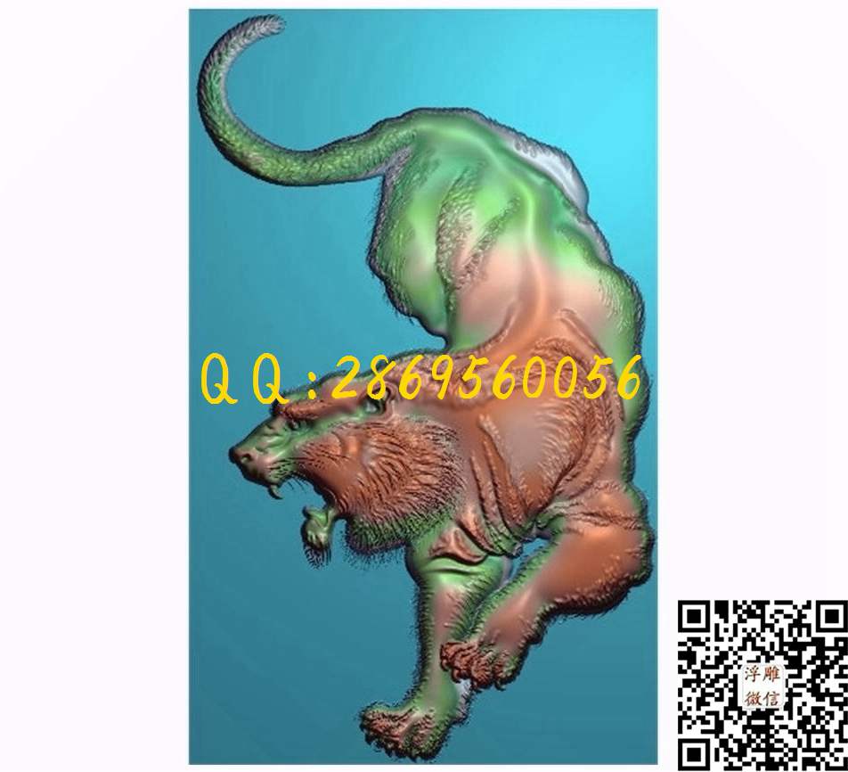 虎71-113-6_精雕图动物瑞兽精雕图浮雕图
